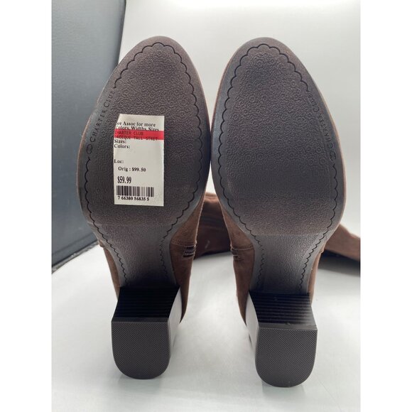 Charter Club Women Jaccque Tall Block Heel Almond Toe Mid Calf Boots Size 9 NWOB - Picture 4 of 7